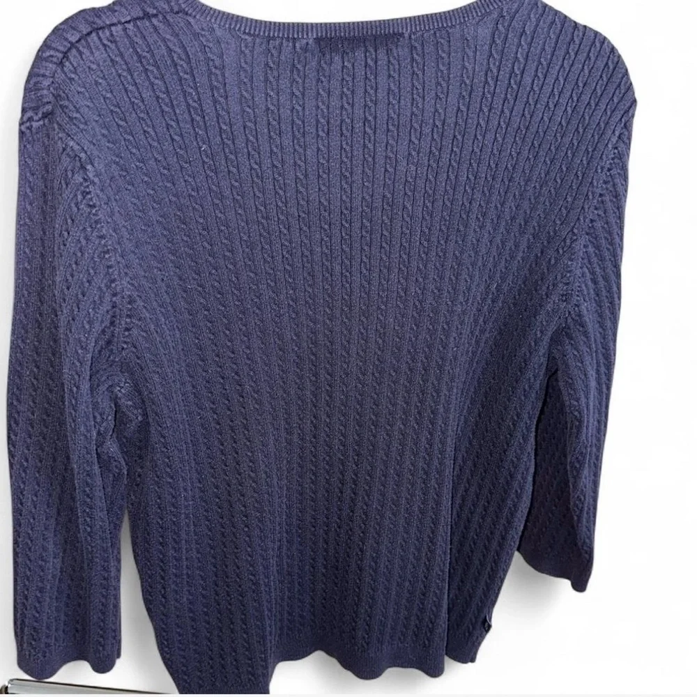 Ralph Lauren Navy Blue V-Neck Sweater - Picture 2 of 5